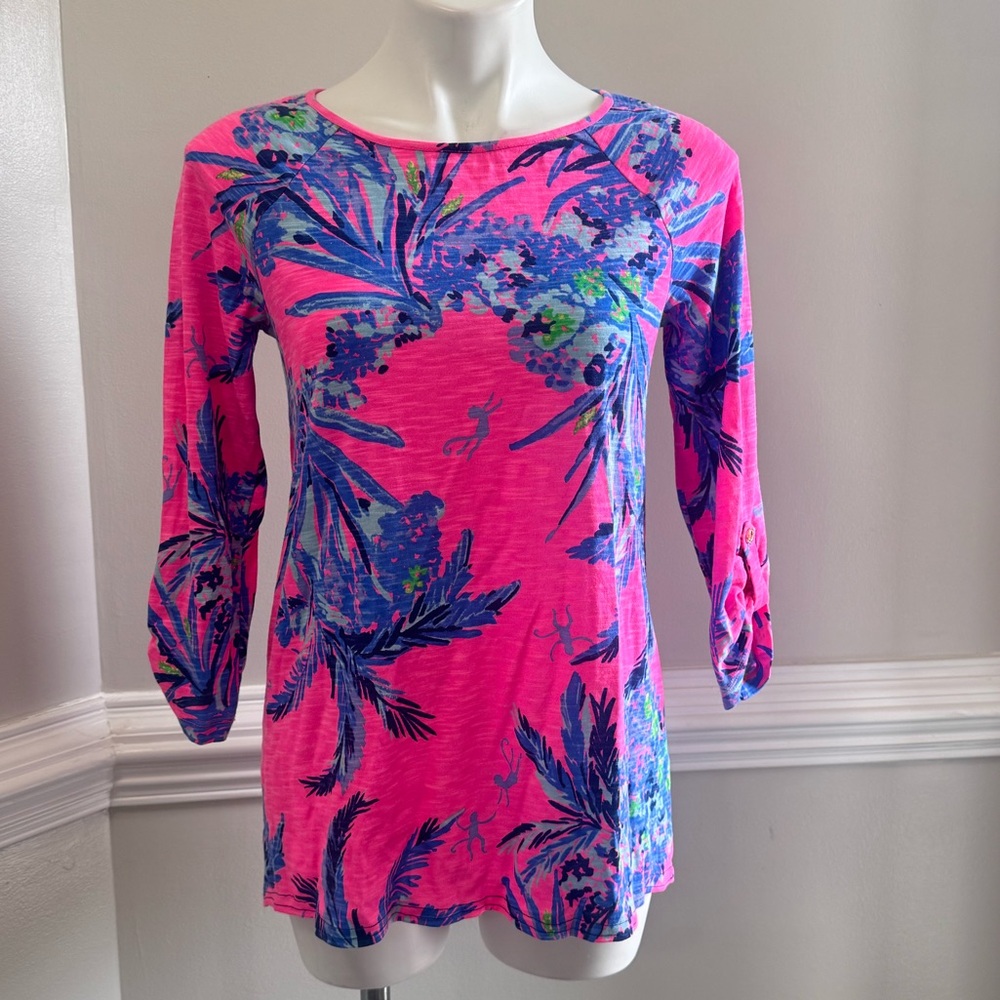 Lilly Pulitzer Tiki Pink Out on a Limb Relaxed Fit Tunic